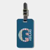 アッシュランドオレゴンレトロベア ラゲッジタグ (正面縦)