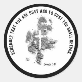 アッシュ水曜日の貸し出し聖なる書物、 経典聖句クロスダストクラス ラウンドシール