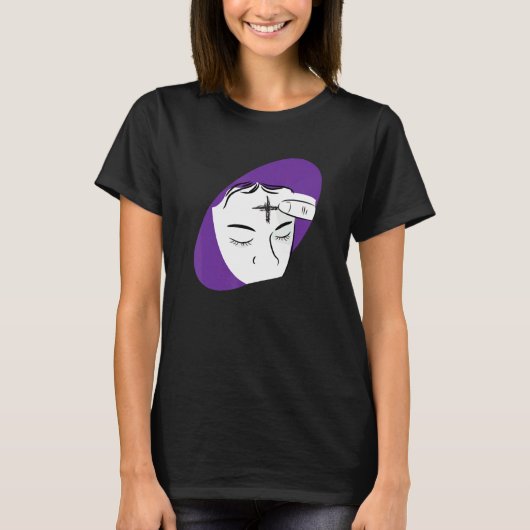 アッシュ水曜日クールキリスト教断食日キャソル Tシャツ (正面)