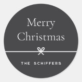 アッシュ |ボーモダンシンプルミニマルクリスマス ラウンドシール (正面)