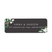 アッシュ |温室ボタニカル差出人住所 ラベル (正面)