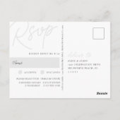 アッシュ |透かし料理の選択RSVP ポストカード (裏面)