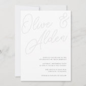 アッシュ |透かし結婚のスクリプト 招待状 (正面)