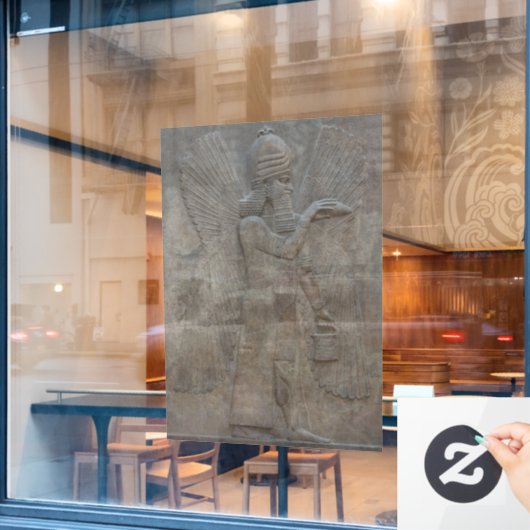 アッシリアとメソポタミアの神のジェニー・ベニセウル ウィンドウサイン (カフェ窓)