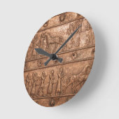 アッシリアのゲート ラウンド壁時計 (傾斜)