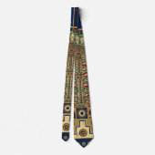 アッシリアのレトロ柄のネックタイ ネクタイ (裏面)