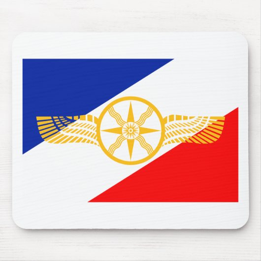 アッシリアの旗、カルデアの旗、Syriacの旗(連合) マウスパッド (正面)