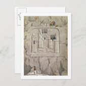 アッシリアの石像を調べる， 'ディスコブから ポストカード (正面/裏面)