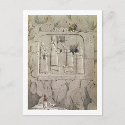 アッシリアの石像を調べる， 'ディスコブから ポストカード (正面)