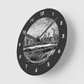 アッシリアアクリル壁時計 ラウンド壁時計 (傾斜)