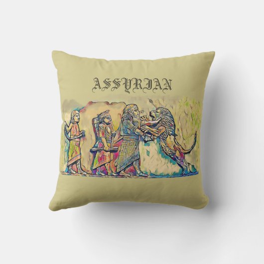 アッシリアアート装飾用クッション クッション (裏面)