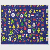 アッシリアクリスマスラッピング紙、光沢 ラッピングペーパー (フラット)