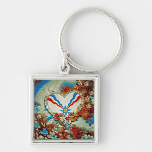 アッシリアハート キーホルダー (正面)