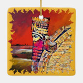 アッシリアラマスセラミックスクエアオーナメント セラミックオーナメント (裏面)
