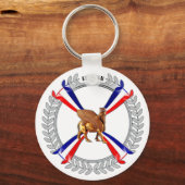 アッシリアラマス&フラッグキーチェーン キーホルダー (正面)