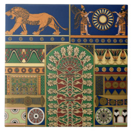 アッシリアレトロパターン タイル