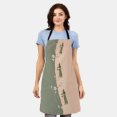 アッシリアンキングオールオーバープリントエプロン エプロン (着用した状態)