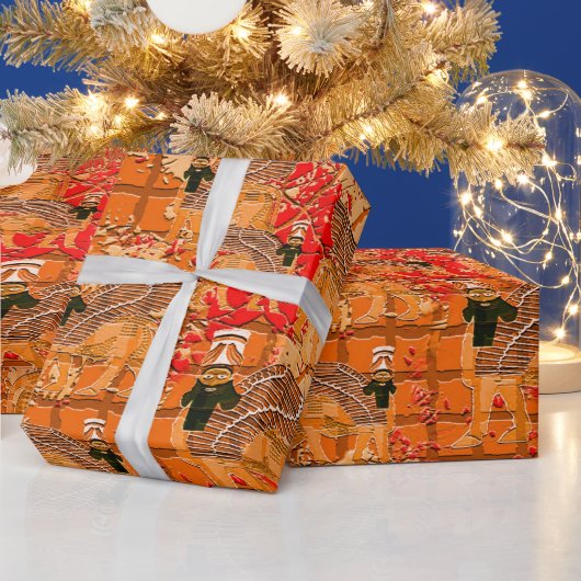 アッシリアンラッピング紙 ラッピングペーパー (クリスマス)
