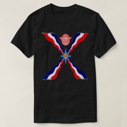 アッシリア国旗のエーター・アシュバーニパル・キング Tシャツ (デザイン正面)