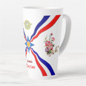 アッシリア国旗ラテマグカップ カフェラテマグ (右アングル)