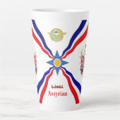 アッシリア国旗ラテマグカップ カフェラテマグ (正面)