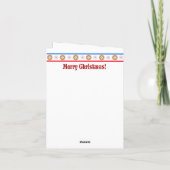 アッシリア小、4" x 5.6インチ折り畳みグリーティングカード カード (裏面)