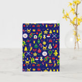 アッシリア小、4" x 5.6インチ折り畳みグリーティングカード カード (黄色い花)