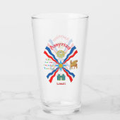 アッシリア民族ガラスカップ タンブラーグラス (裏面)