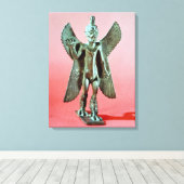 アッシリア風の悪魔パズズの小像 キャンバスプリント (インサイチュ (ウッドフロア))