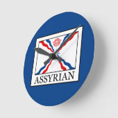 アッシリア ラウンド壁時計 (傾斜)