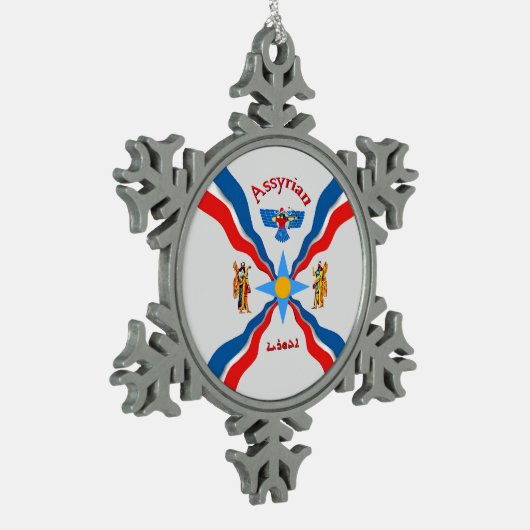 アッシリペウタースノーフレークオーナメント スノーフレークピューターオーナメント (左)