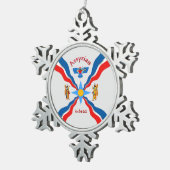 アッシリペウタースノーフレークオーナメント スノーフレークピューターオーナメント (右)