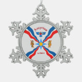 アッシリペウタースノーフレークオーナメント スノーフレークピューターオーナメント (正面)