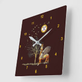 アッシリヤの夜 スクエア壁時計 (傾斜)