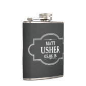 アッシ結婚ャーフラパーソナライズされたスコ フラスク (右)