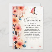 アットウッドツリーピンクガーリーさくらんぼブロッサムキンセアニェラ 招待状 (正面)