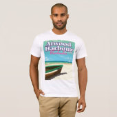 アットウッド・ハーバー バハマ トラベルポスター Tシャツ (正面フル)