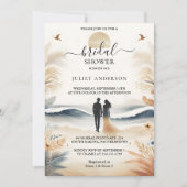 アットサマー海シービーチブルーウォーターブライダルシャワー 招待状 (正面)