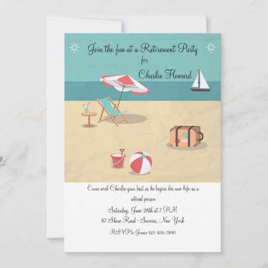 アットザビーチ招待状 招待状 (正面)