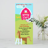 アットザファームブルー誕生日招待状 招待状 (スタンド正面)