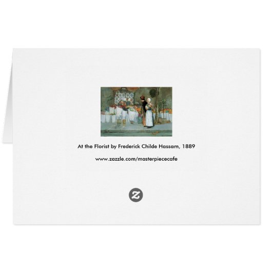 アットザフローリストby Childe Hasssam,ヴィンテージファインアート (裏面横)