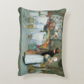 アットザフローリストby Childe Hasssam,ヴィンテージファインアート アクセントクッション (裏面(縦))