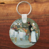 アットザフローリストby Childe Hasssam,ヴィンテージファインアート キーホルダー (正面)