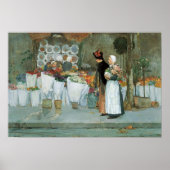 アットザフローリストby Childe Hasssam,ヴィンテージファインアート ポスター (正面)