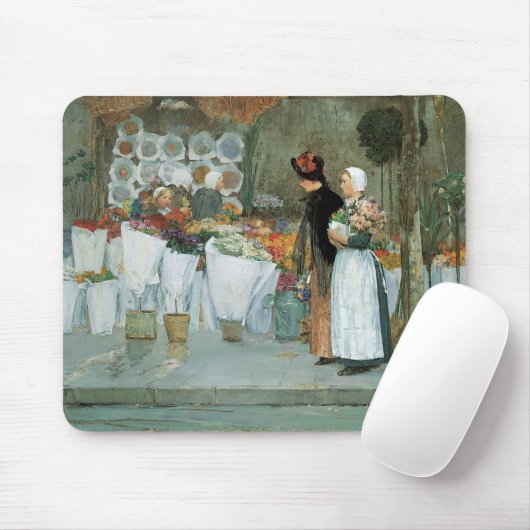 アットザフローリストby Childe Hasssam,ヴィンテージファインアート マウスパッド (マウス)