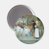 アットザフローリストby Childe Hasssam,ヴィンテージファインアート マグネット (正面/裏面)