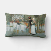 アットザフローリストby Childe Hasssam,ヴィンテージファインアート ランバークッション (裏面)