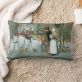 アットザフローリストby Childe Hasssam,ヴィンテージファインアート ランバークッション (ブランケット)