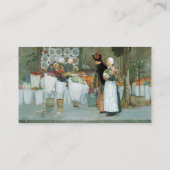 アットザフローリストby Childe Hasssam,ヴィンテージファインアート 名刺 (裏面)