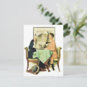 アットザブレックファーストテーブル1930ノーマンロックウェル シーズンカード (スタンド正面)